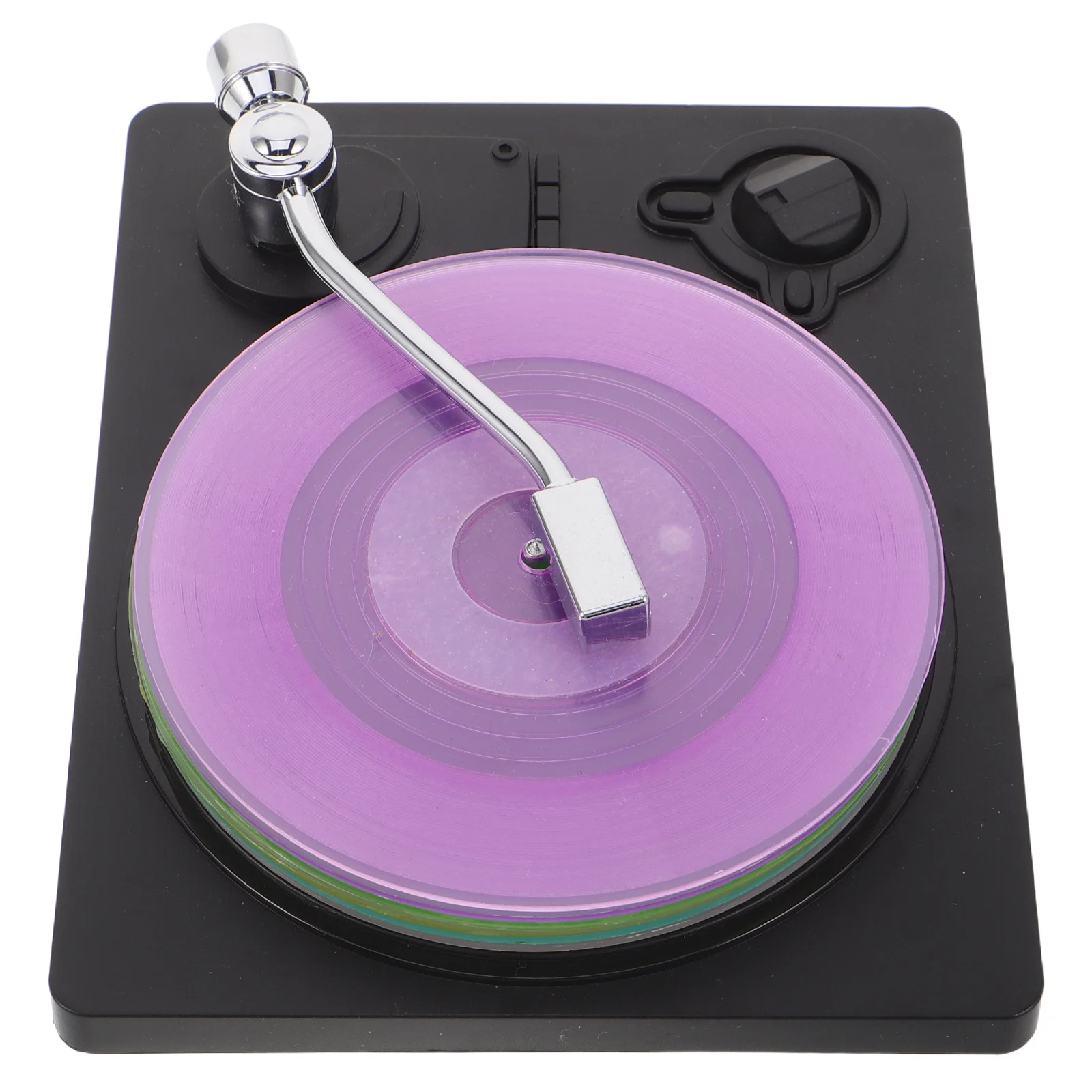 

1Set Record Player Placemats - Realistic Vinyl Discs Decor for Room and Desk - Heat Resistant Retro Tableware Mats for Music