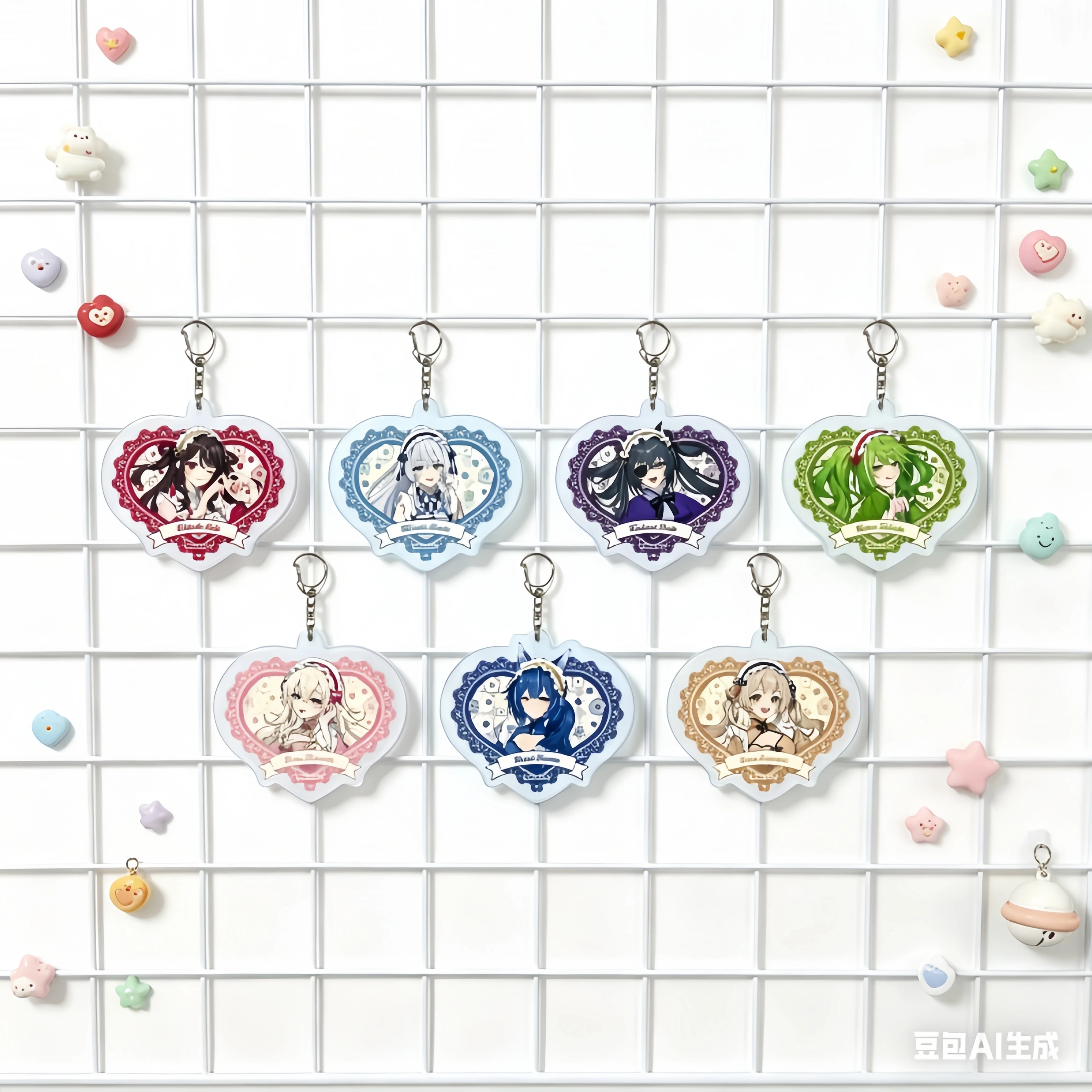 Anime VTuber Character Date Tsukasa Unifi! Acrylic Stand keychain Backpack Pendant Ornaments gifts 6CM Wholesalebag decorations