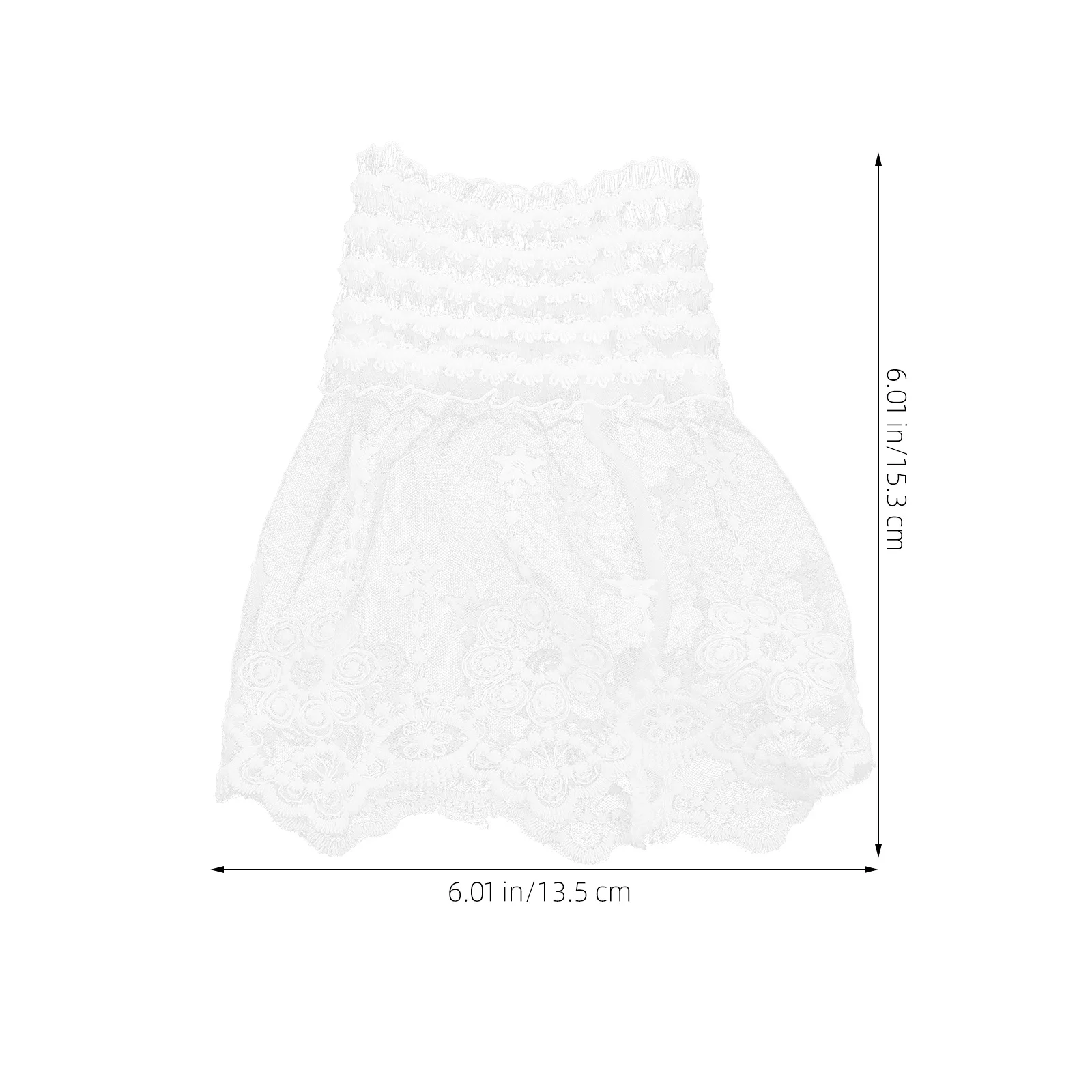 1 زوج ثلاثية الأبعاد الأزهار مزين الدانتيل المعصم الكفة انفصال الأكمام وهمية للنساء الأبيض مجوهرات قفازات لوليتا اليد كم