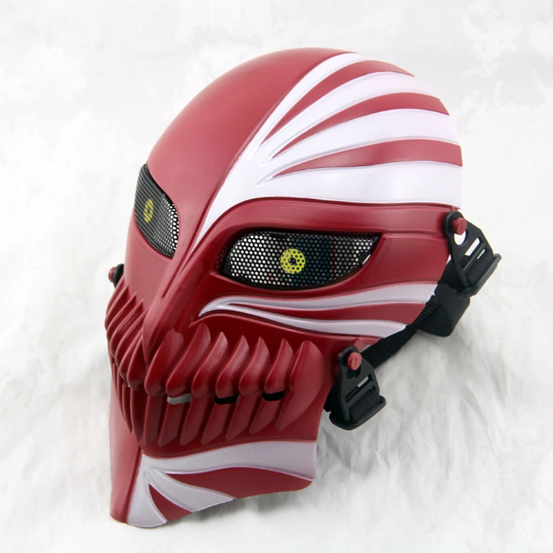 Death Ichigo Kurosaki Bleach Skull Tactical Mask Cosplay Halloween Party CS Wargame  Airsoft Full Face Paintball Masks