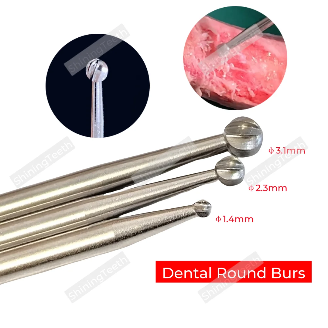 

3sizes Dental Round Ball Burs Implant Ball Drill Stainless Steel Drill Lift Sinus Trimmer