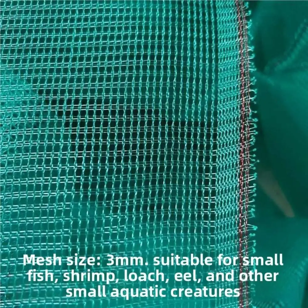 Angelausrüstung Faltbares Design Fischfangnetz Eisenkette Schaumstoff-Schwimmer Fischnetz Minnow-Fischkäfig in 4 Größen Fischfangkäfig – Detail 19