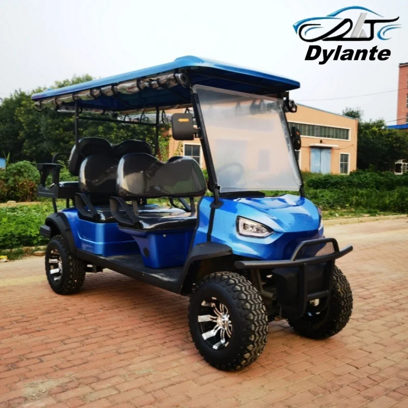 

High Quality 6 Seater Electric Golf Cart 4000W 5000W Motor Off-Road Scooter Folding Seat New Energy Electric Four-Wheel Vehicle