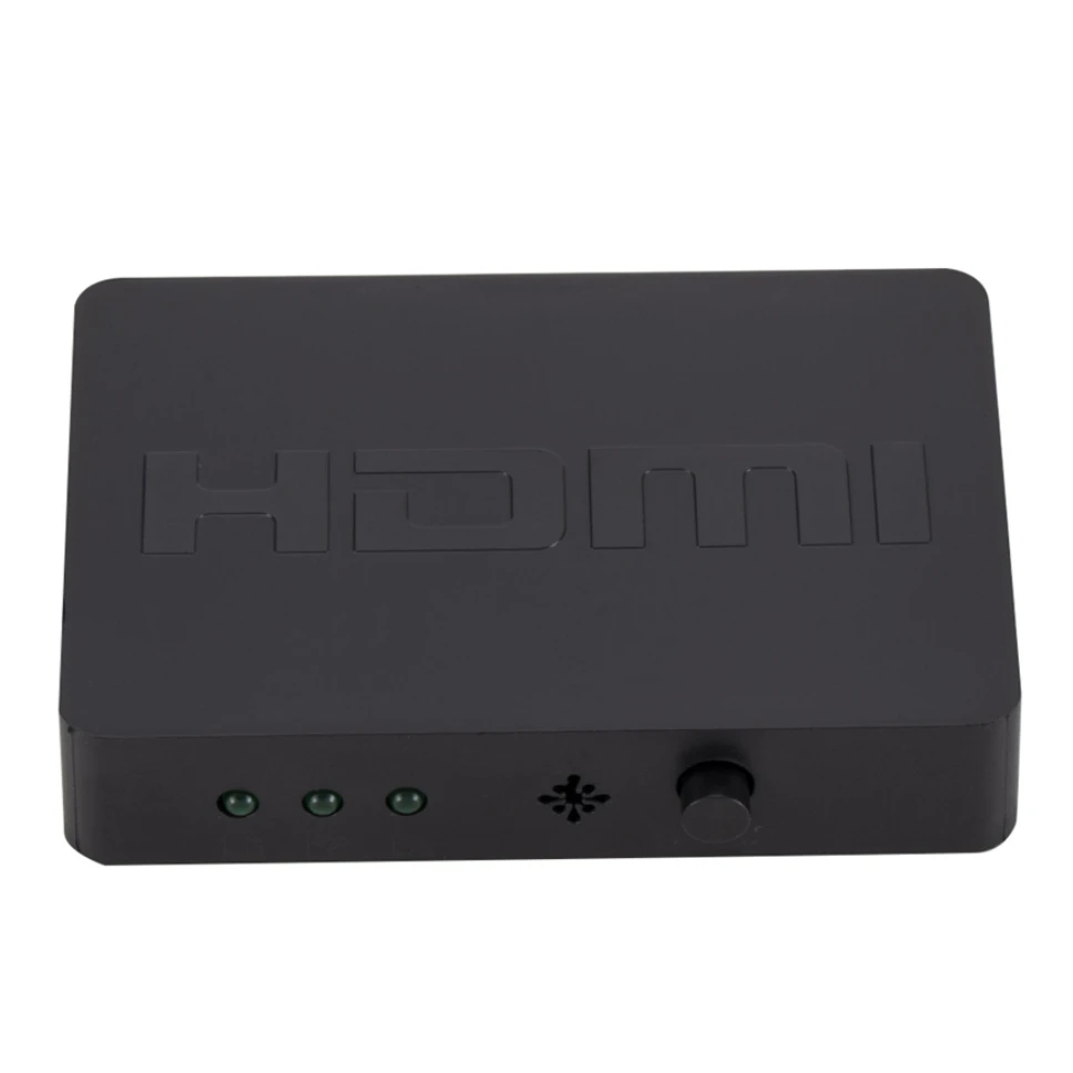 Grwibeou 3 Ports HDMI-compatible Splitter Switcher Hub Box With Remote Control Hd 1080P 3 In 1 Out Switcher For Hdtv Xbox360 Ps3