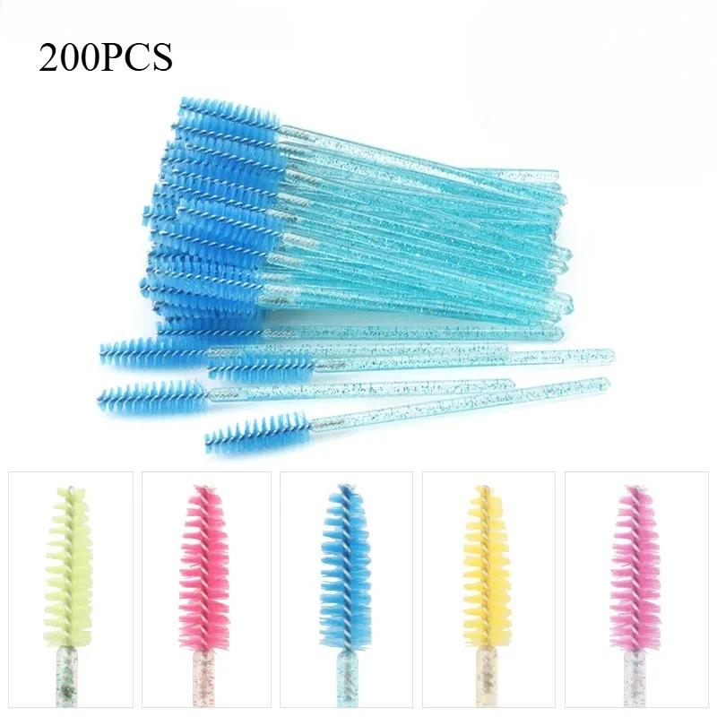Applicateur de bâton jetable pour Extension de cils, brosse à cils, Mascara, hélice, ensemble de pinceaux de maquillage pour sourcils, outils de maquillage, 200 pièces
