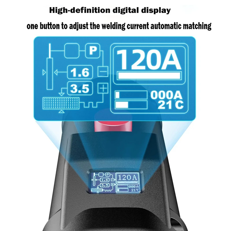 3000W palmare portatile saldatrice ad arco regolazione della corrente automatico digitale intelligente saldatore elettrico strumenti di saldatura