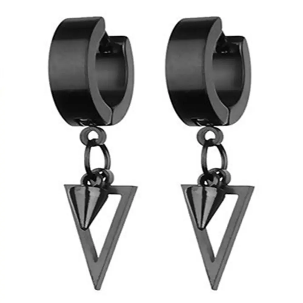 Jewelry Hip Hop Conical Triangle Birthday Gift Trendy Men Gothic Earrings Korean Style Earrings Stud Earrings Dangle Earrings