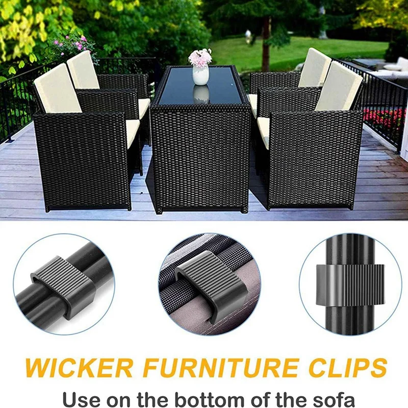 Garden Furniture Clips Anti-Deformed Rattan Furniture Connectors For Outdoor Sofa Plastic Clamps Wicker Chair