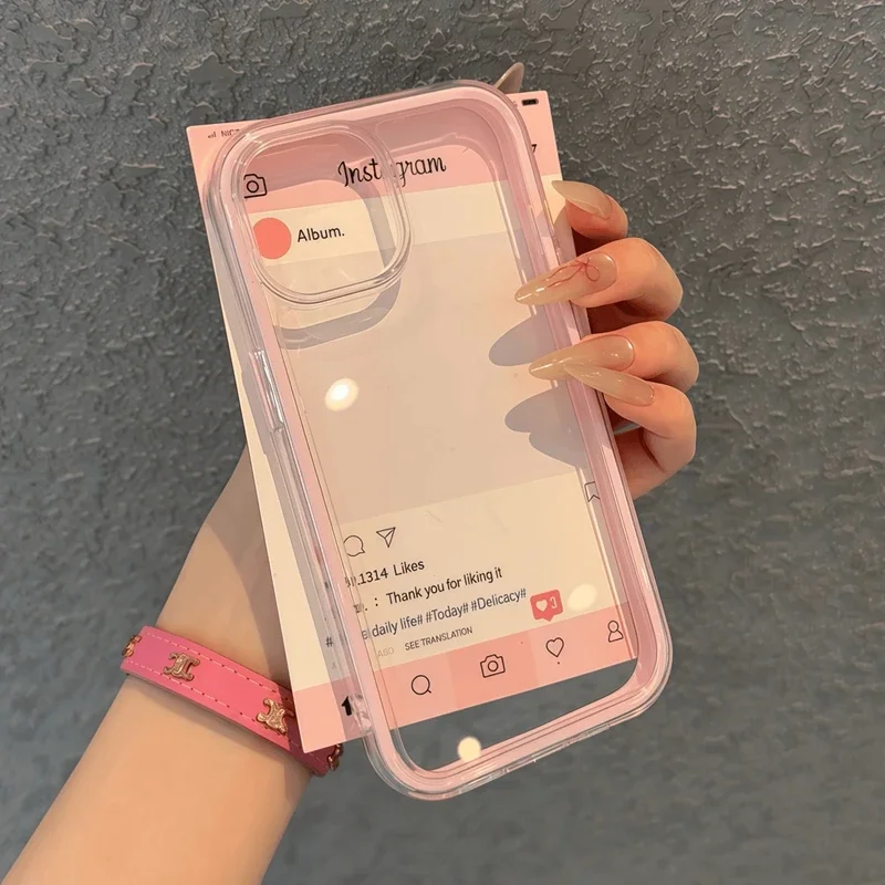 Casing Ponsel Permen Transparan 2 IN 1 Mewah untuk iPhone 16 11 12 13 14 15 Pro Max Plus Penutup Casing Belakang Bumper Tahan Benturan Bening