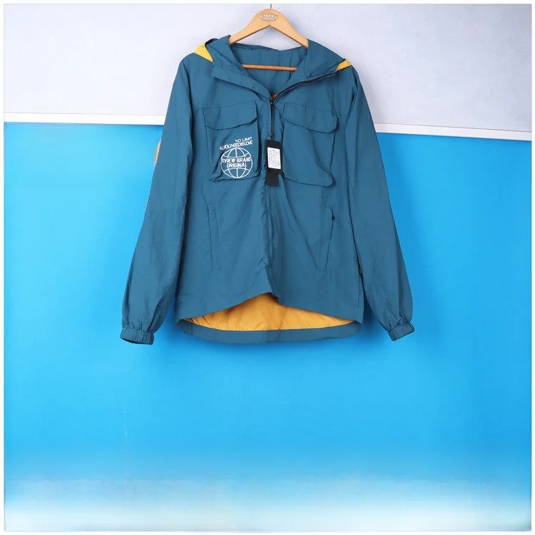 

Куртка Lixin Wei Series: повседневная, комфортная, с молнией и яркими карманами, из полиэстера, молодежная, модная.