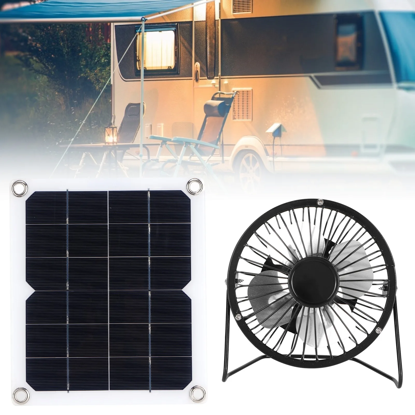 

10W Solar Panel with Cooling Fan Photovoltaic Solar Panel for Home Pet Dog House Solar Panel Solar Panel Set Solar Panel