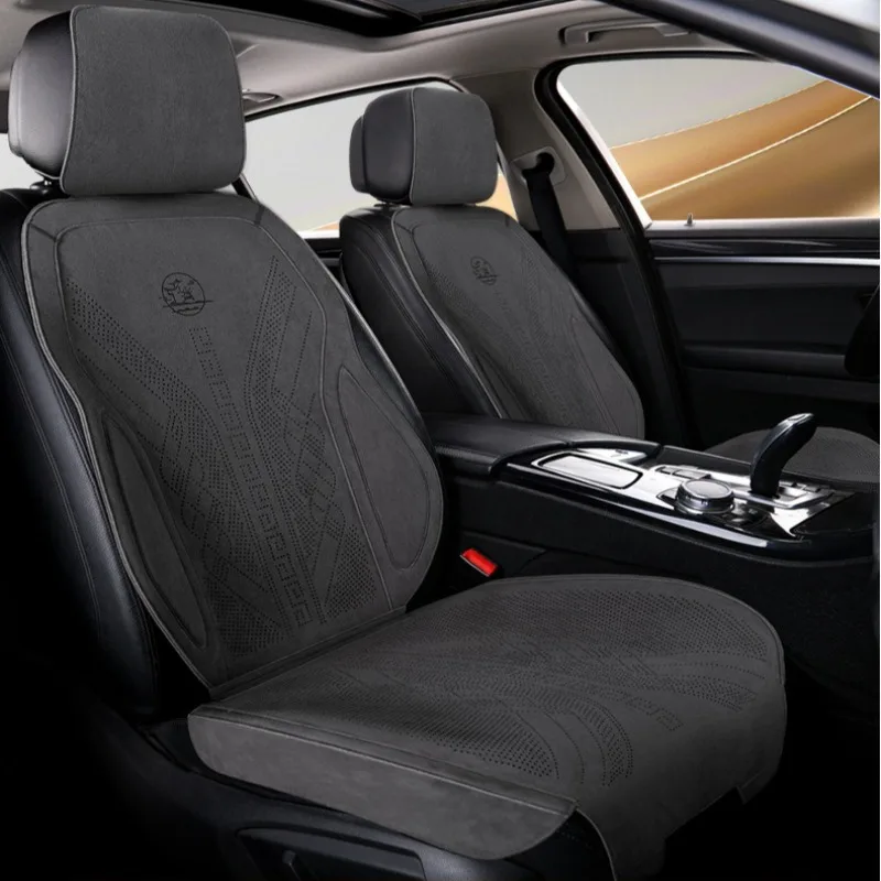 Universal 5 Seats Car Seat Covers Full Set Suede Car Seat Protective Covers Auto Accessories Interior Car Seat Cushion Cover Set
