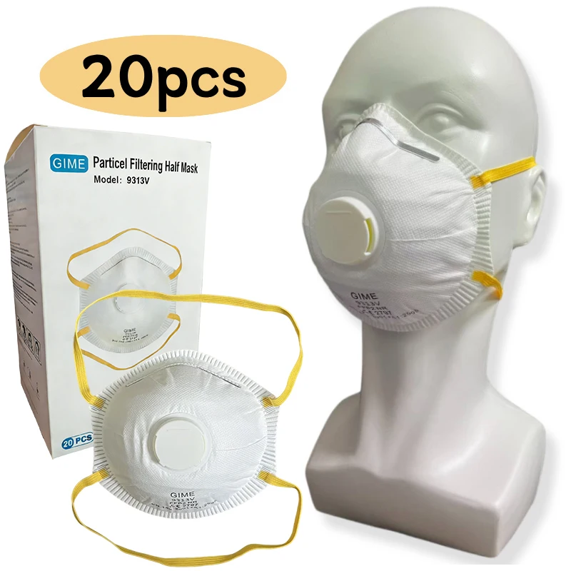 FFP2 NR Cup-Shaped Masks with Valves Mask for Adults CE Protective Face Mask Particel Filtering Half Masks 20PCS/ Pack ﻿