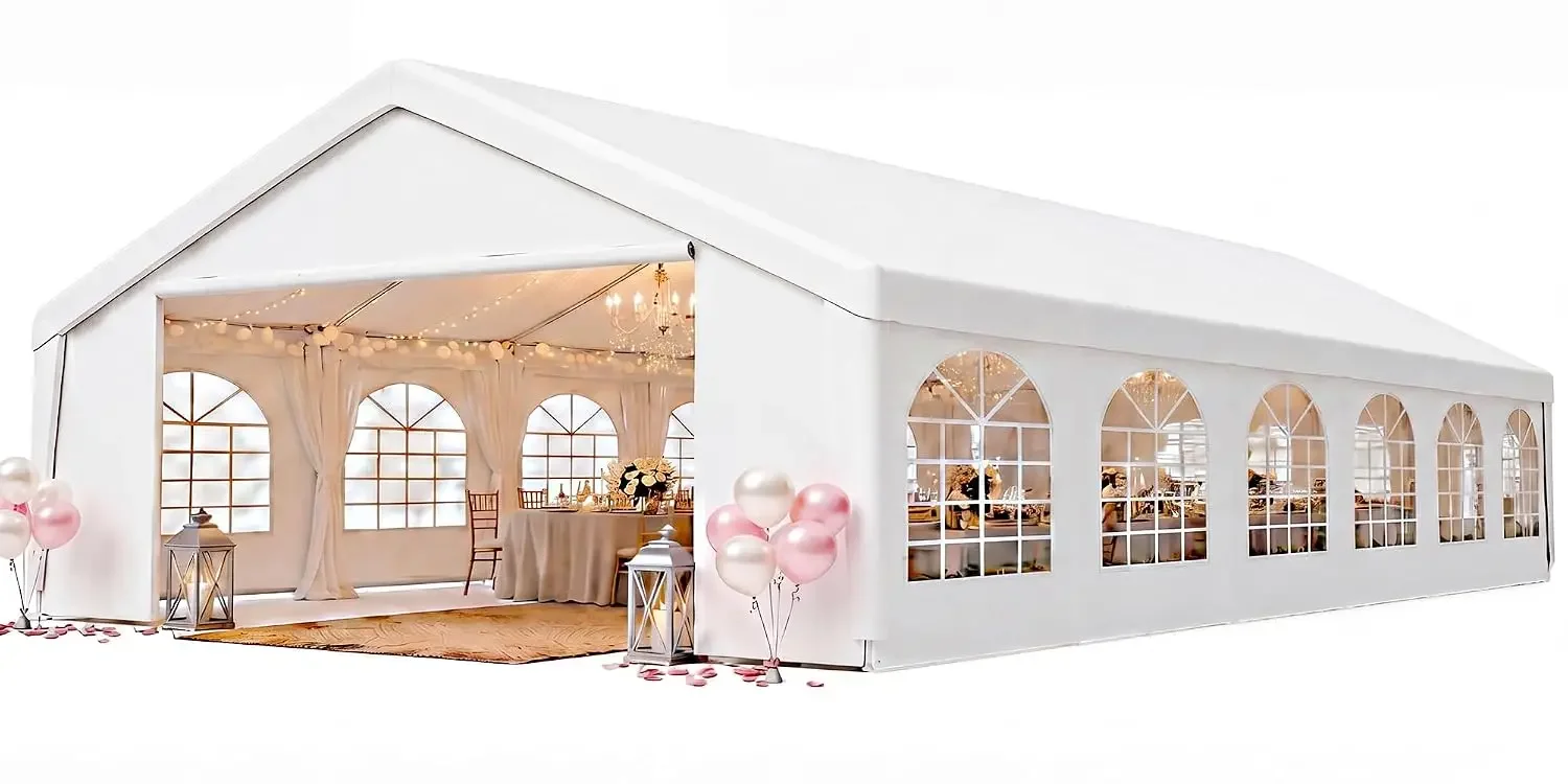 20x40 Party Tent,Heavy-Duty Canopy Tents for Parties Weddings Events, Customized