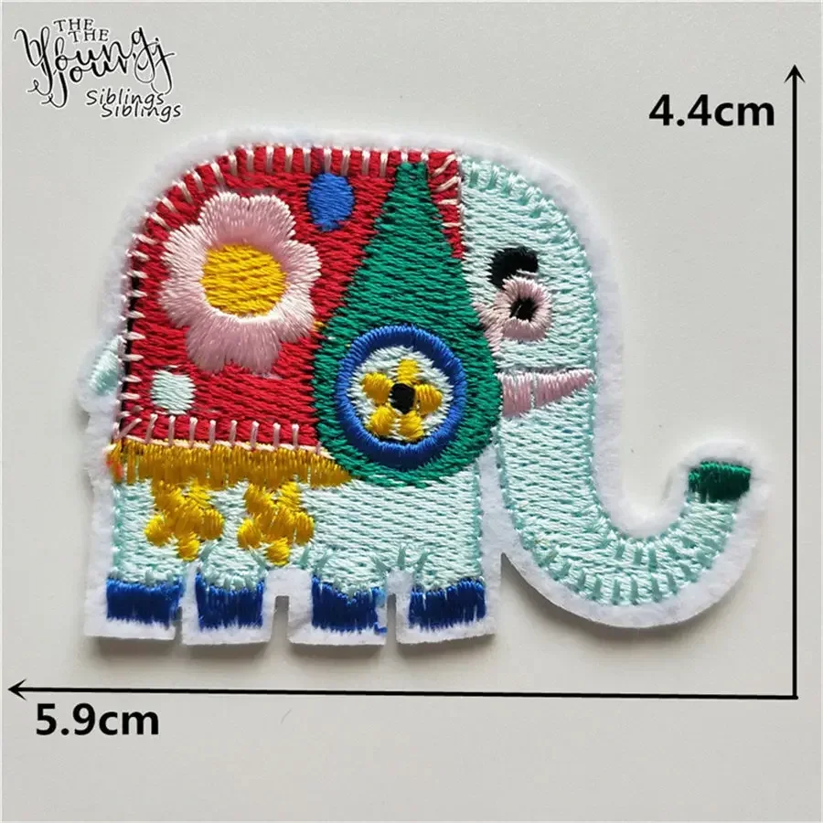 Bear Elephant Cartoon Iron Patch Embroidery DIY Hot Melt Adhesive Jeans Clothing Craft Supplies Accessories 1 Piece For Sale