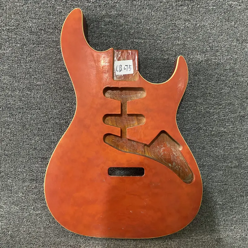 CN275CB275 Unfinished Electric Guitar Kits Solid ASH +Quilted Maple Body with Maple Neck One Set for DIY Replacement