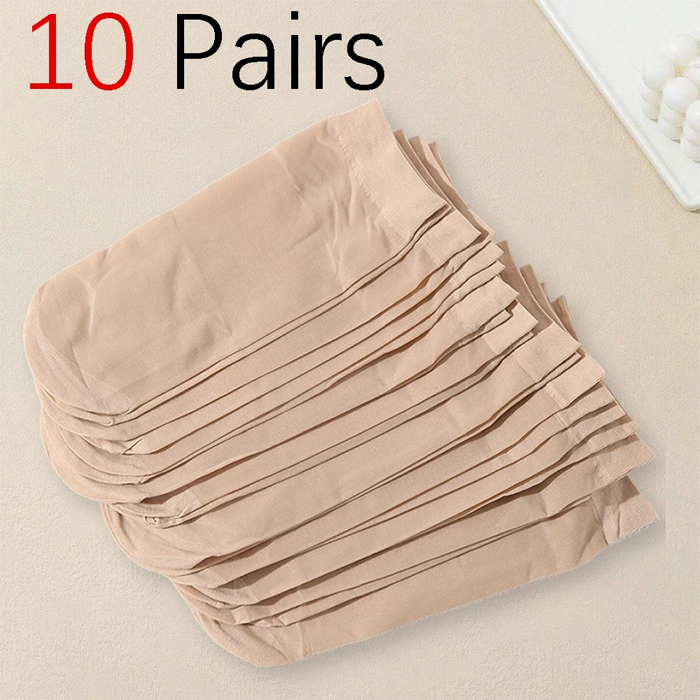 10 Pairs Women Solid Color Socks Summer Lightweight And Skin Friendly Versatile Fashionable Socks Comfortable Mid Length Socks