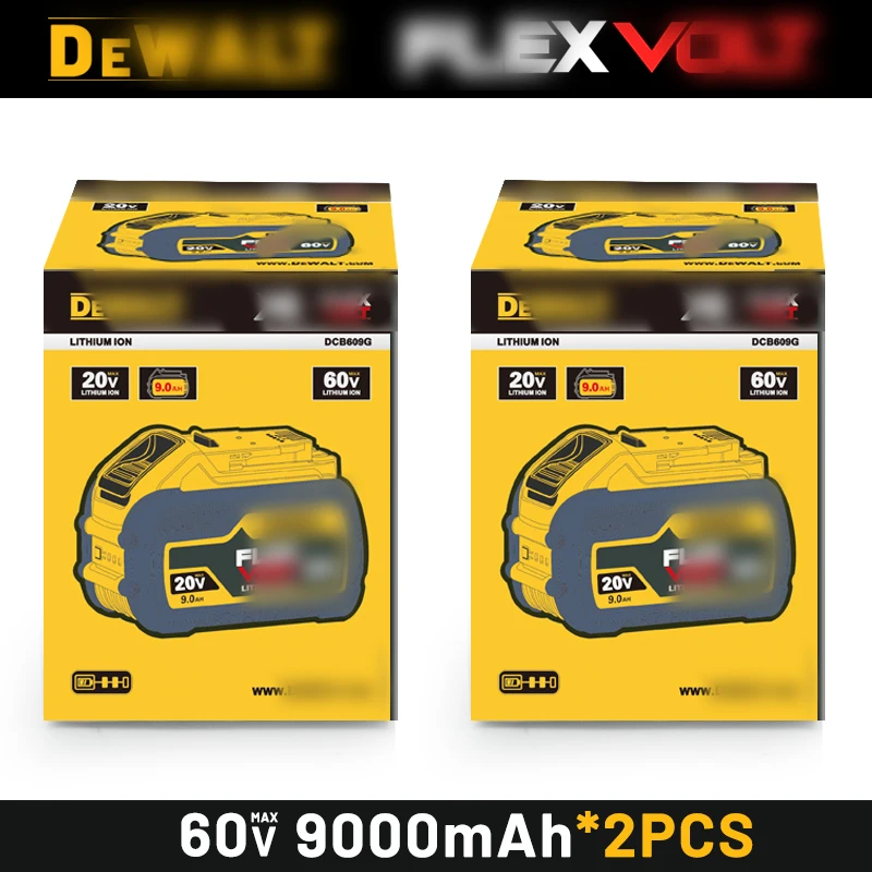

60V 9000mAh For Dewalt DCB609 Battery Replacement Li-ion Battery DCB200 DCB205 DCB606 DCB206 DCB209 DCB182 Power Tool Battery
