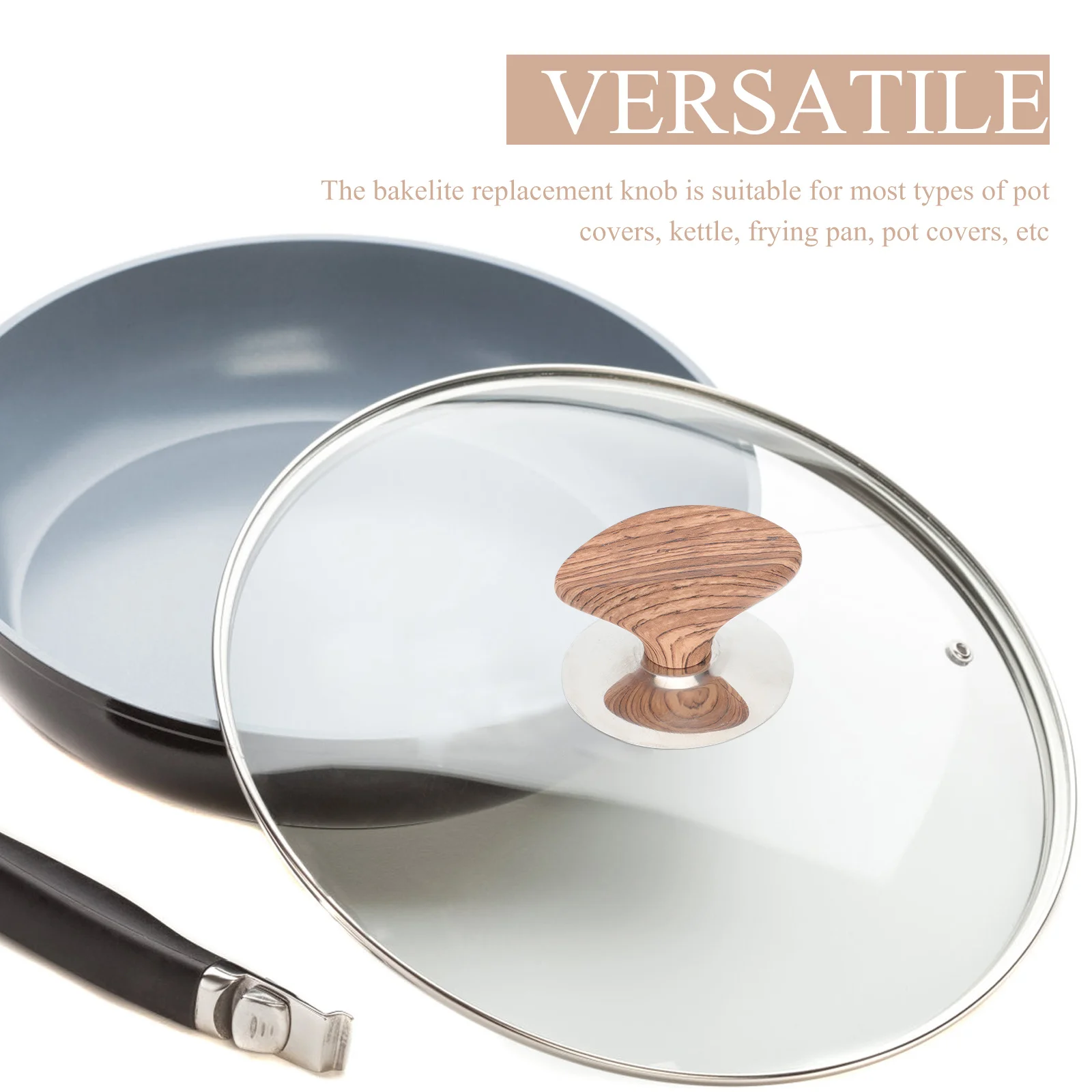 

2Pcs Pot Lid Knobs Universal Replacement Anti-Scald Pan Cover Handles Pot Lid Accessories Pan Cover Handles