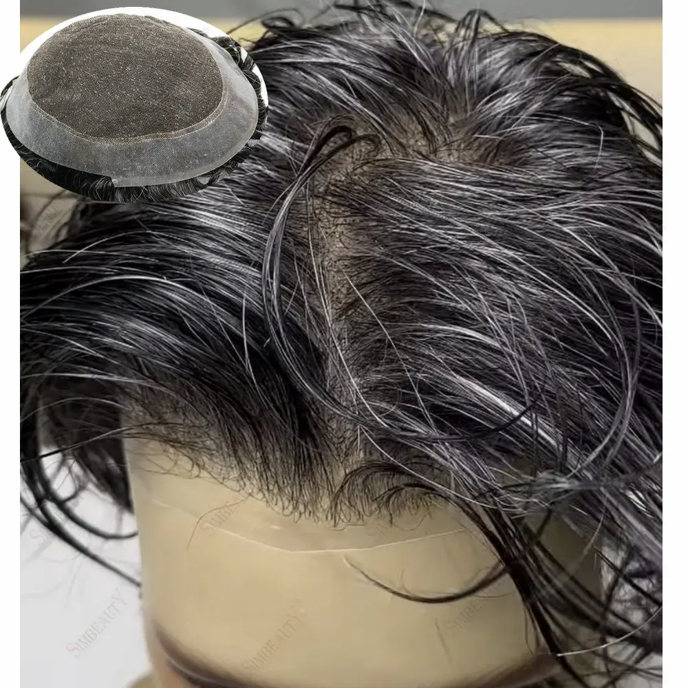 

Австралийский серый, черный, коричневый парик, мужские человеческие волосы, кружево и основа из искусственной кожи, дышащий мужской парик, система замены капиллярного протеза