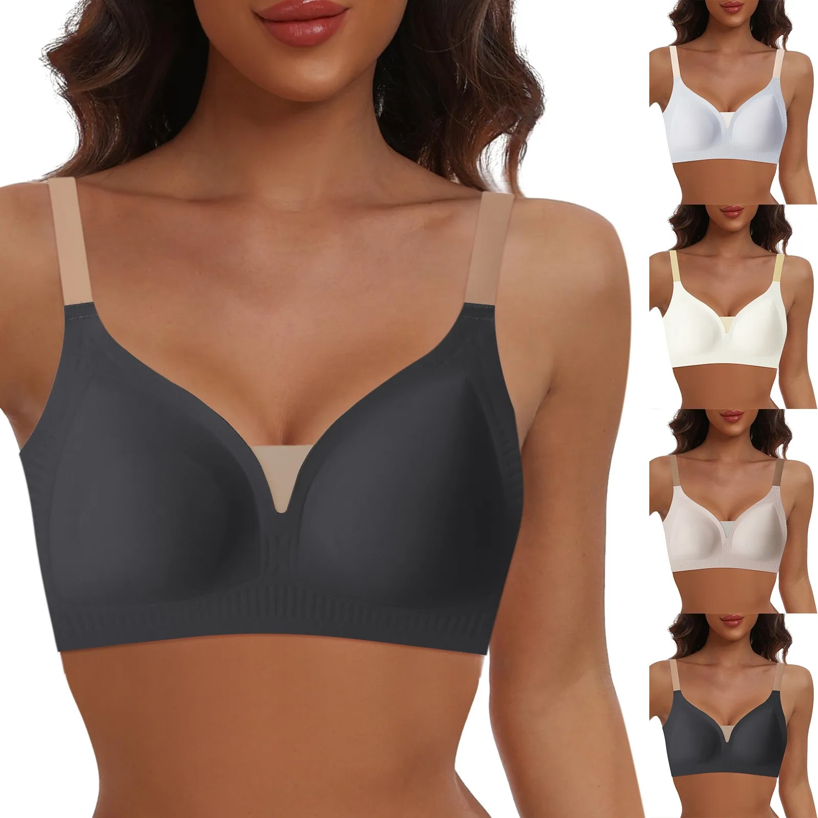 

Женское удобное и бесследное нижнее белье, ультратонкое стильное белье для йоги, большая грудь, маленькая сужающаяся грудь, складная грудь, обвисший сон