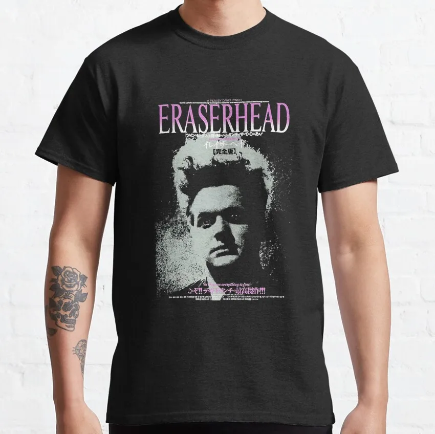 

Eraser- horror film head David Lynch horror movie henry Eraserhead vintage halloween scary film graphic t shirts large size tops