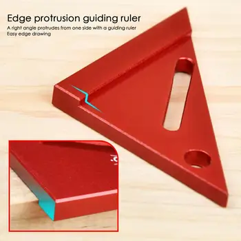 大工、三角形の測定ツール、合金金属、90度、45度、分度器、ポータブル、アルミニウム、正方形用のミニ直角定規