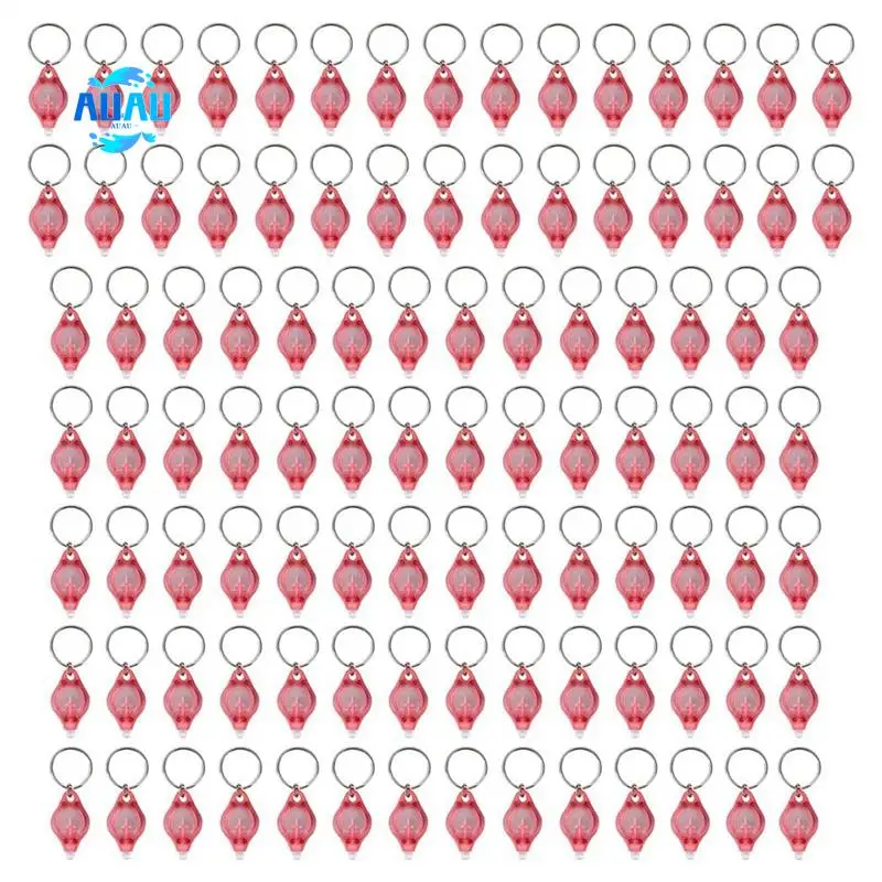

AUAU-упаковка из 100 светодиодных фонариков-брелок, УФ-брелок 395 Нм, брелок-фонарик с УФ-светом
