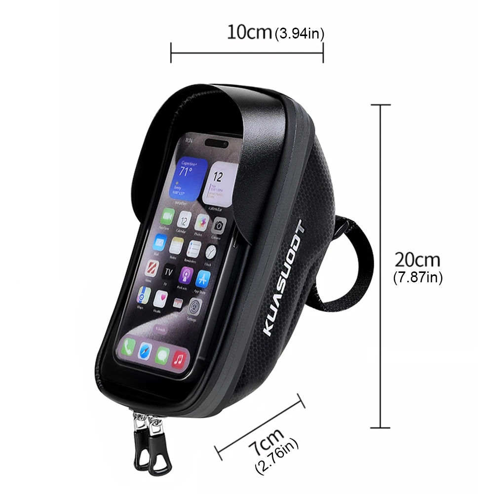 EVA Touch Screen Bicycle Bag Waterproof Handlebar Cell Phone Bag Large Capacity Cycling Phone Holder Bag for Smart Phones