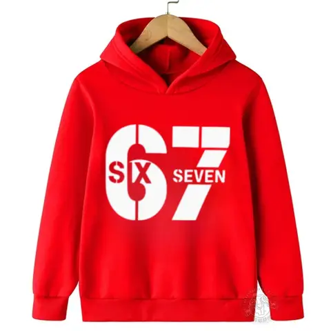 Criança 67 meme hoodie 2025 frase viral macio crianças hoodie elegante e divertido moletom com capuz confortável das crianças