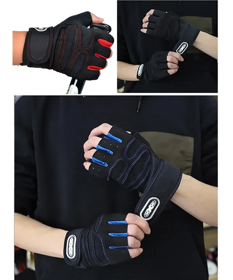 Männer und Frauen Outdoor Radfahren Wandern stoßfeste Handschuhe Fitness Gewichtheben Anti-Rutsch-Handgelenkschutzhandschuhe – Detail 10