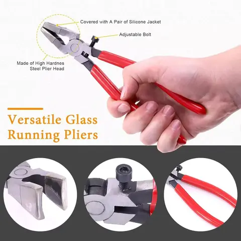 유리 절단 도구 세트 유리 니퍼 유리 작업용 플라이어 스테인드 글라스용