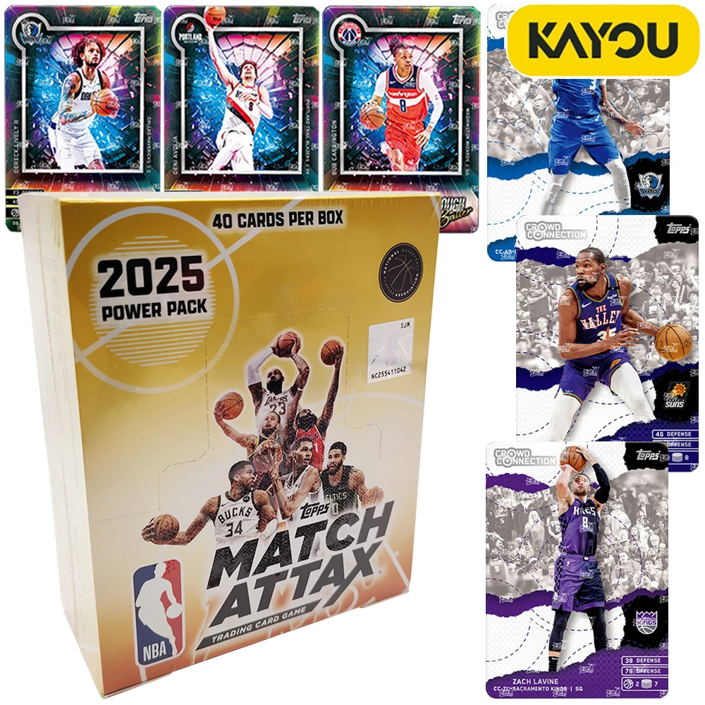 

Original Kayou NBA MATCH ATTAX Collection Card Fans' Favorite Basketball Star Limited Power Pack Cards Boys Girls Cherish Gifts