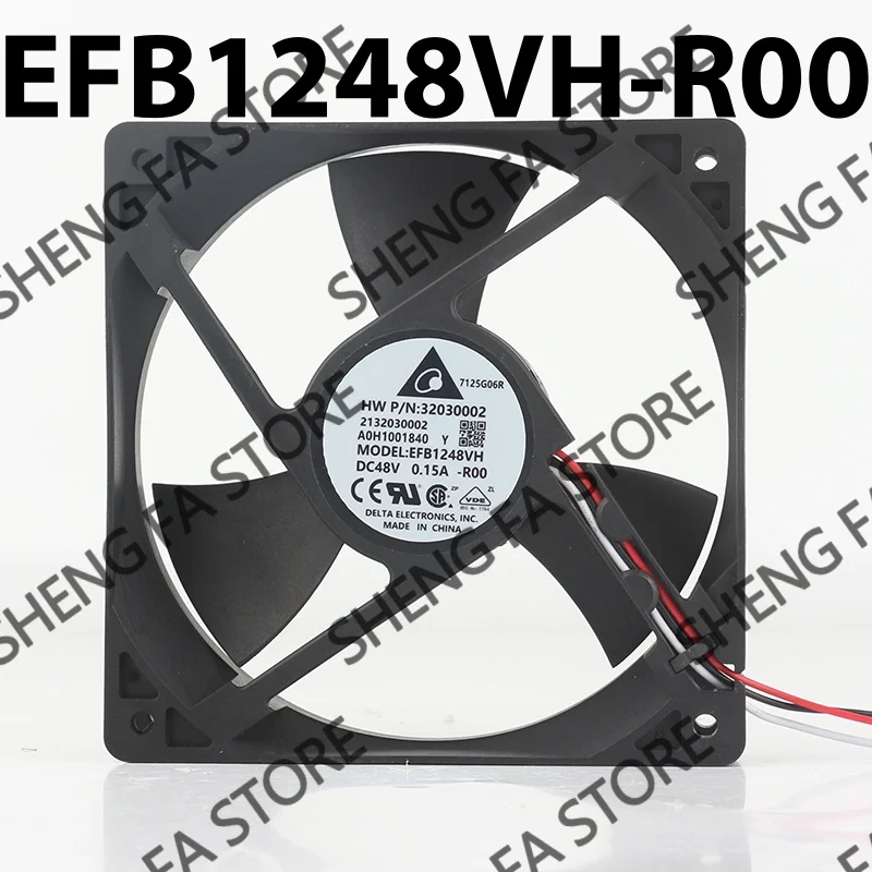 Three-wire detection Double ball Industrial New Delta 5V 12V 24V DC48V 0.15A AC EC 12025 120x120x25MM 12CM EFB1248VH cooling fan