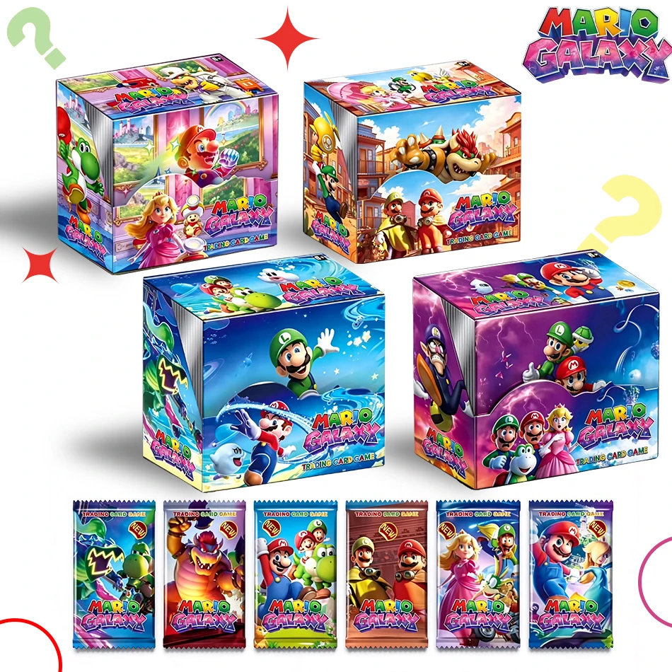 New 36pcs Mario Bros Game Cards Super Mario Trading Card Collection Action Figure English Booster Pack Battle Toy Gift