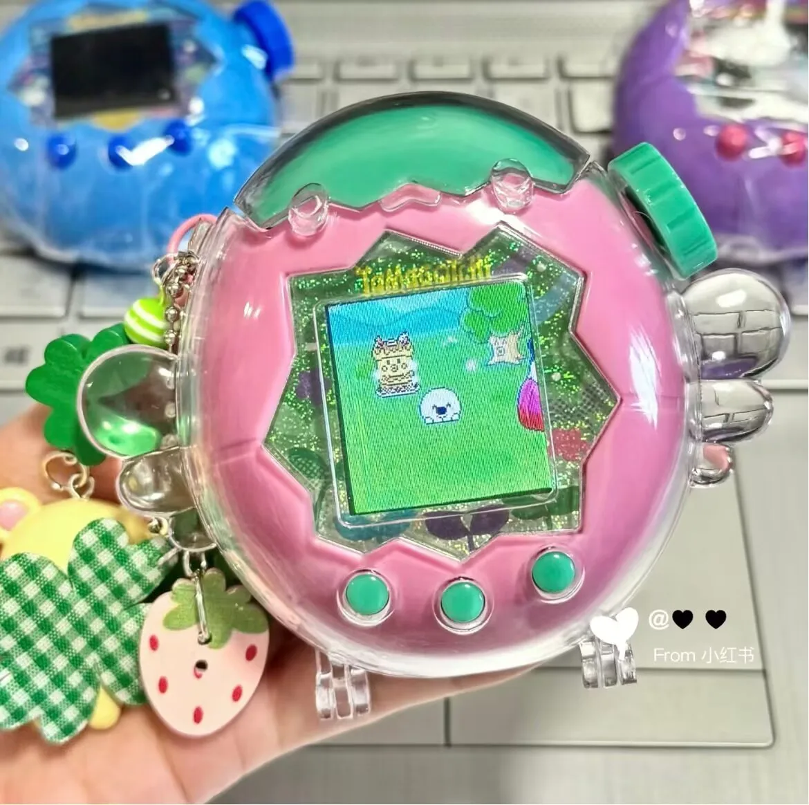 

Tamagotchi Paradise Happy Garden Clear Protective Shell Clear Angel Series Case