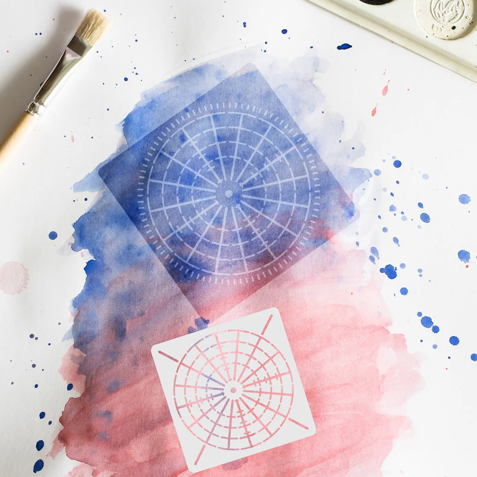 

12 Sheets Drawing Stencil Delicate Painting Templates Reusable DIY Supplies for Wood Fabric Home Decor Scrapbook Journals