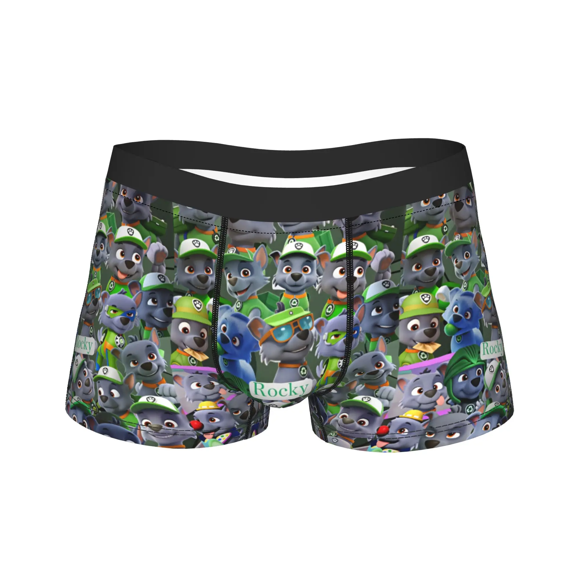 Paw Dogs Rocky Character Art Underwear  Breathable Panties Customs Shorts Briefs For Man 3D Pouch Oversize Trunk