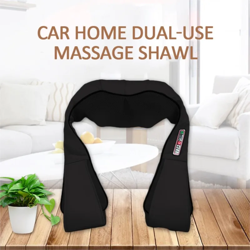 U Shape Electrical Shiatsu Back Neck Shoulder Body Massager Infrared Heated Kneading Car/Home Massagem