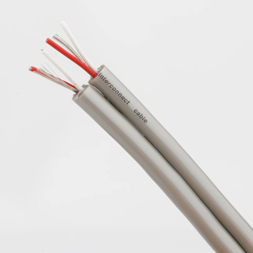 British original Audio Note AN-VX Pure Silver Plated Litz Interconnect Stereo Audio Dual Channel Red and White RCA bulk biwire
