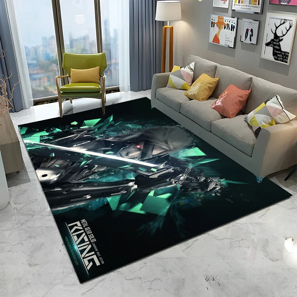 Metal Gear Solid Game Gamer Cartoon Carpet Rug for Home Living Room Bedroom Sofa Doormat Decor,kids Area Rug Non-slip Floor Ma