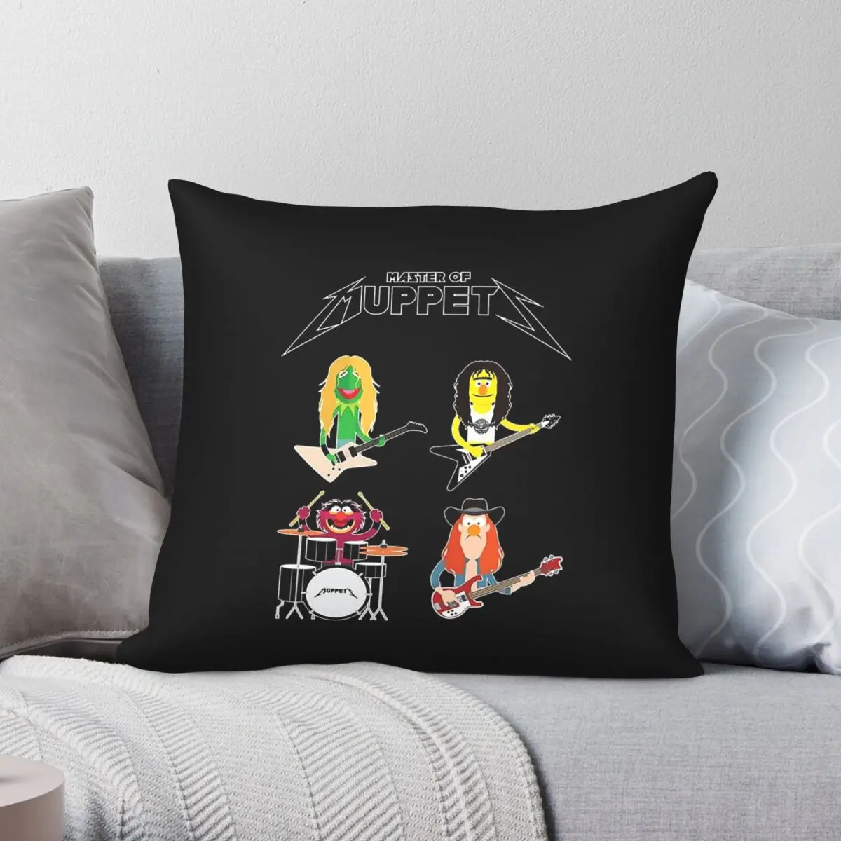 Master Of Puppets Album Square Pillowcase Polyester Linen Velvet Printed Zip Decorative Pillow Case Room Cushion Cover 18