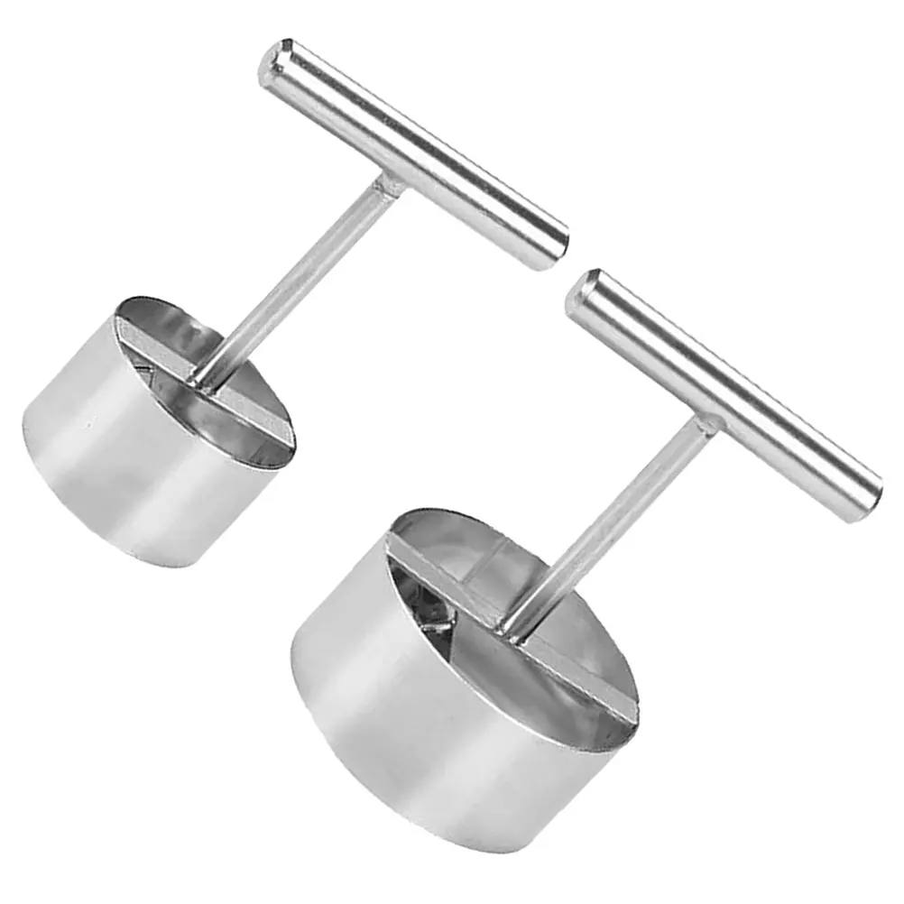 

2pcs Stainless Steel Fruit Corer Tools Core Remover Pear Hole Digger Kitchen Gadgets Vegetable Pitter Metal Coring Aid Non-Slip