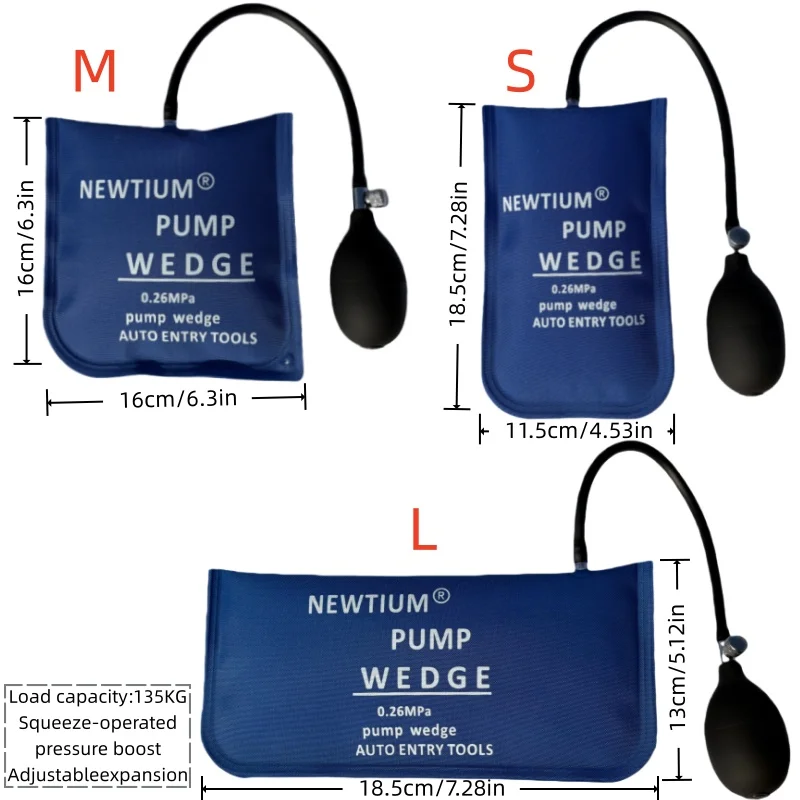 Air Pump Wedges Professional Automotive Tool Kit, Powerful Inflatable Airbag for Door & Window Installation and Alignment