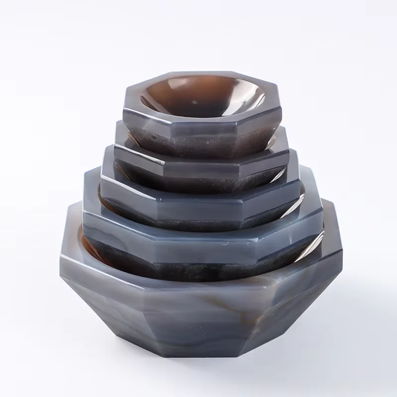 Agate Mortar Grade A Natural Agate Bowl with Pestle use for Laboratory Grinding Inner Diameter 30 50 70 100 120 130 mm