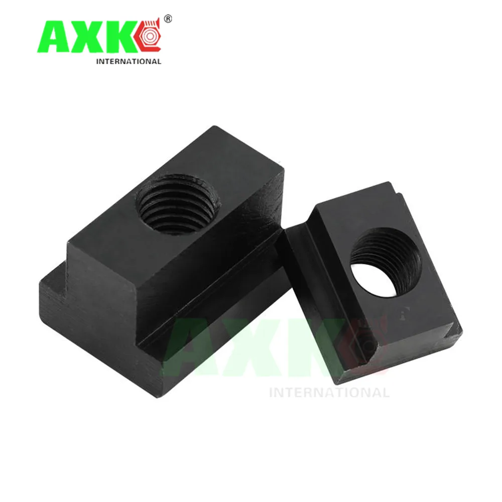 2/ 4/ 8pcs M6 M8 M10 M12 M14 M16 M18 M20 M22 Black Oxide Finished Grade 8.8 Carbon Steel Nut Tapped Through Slot T-nuts DIN508