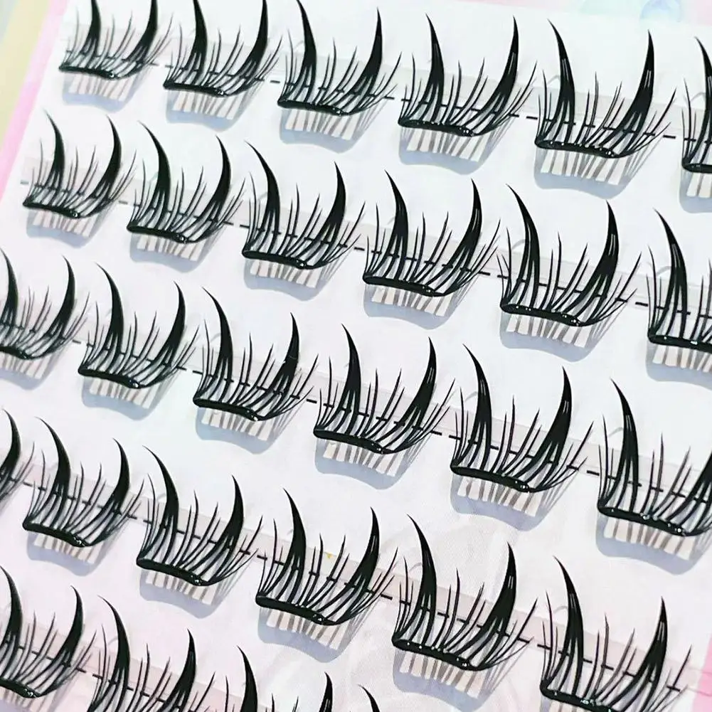 ナチュラルルックつけまつげ 3Dミンクまつげ ガールズグループつけまつげ ブラッククラスターポインテッドつけまつげ アイメイクセット