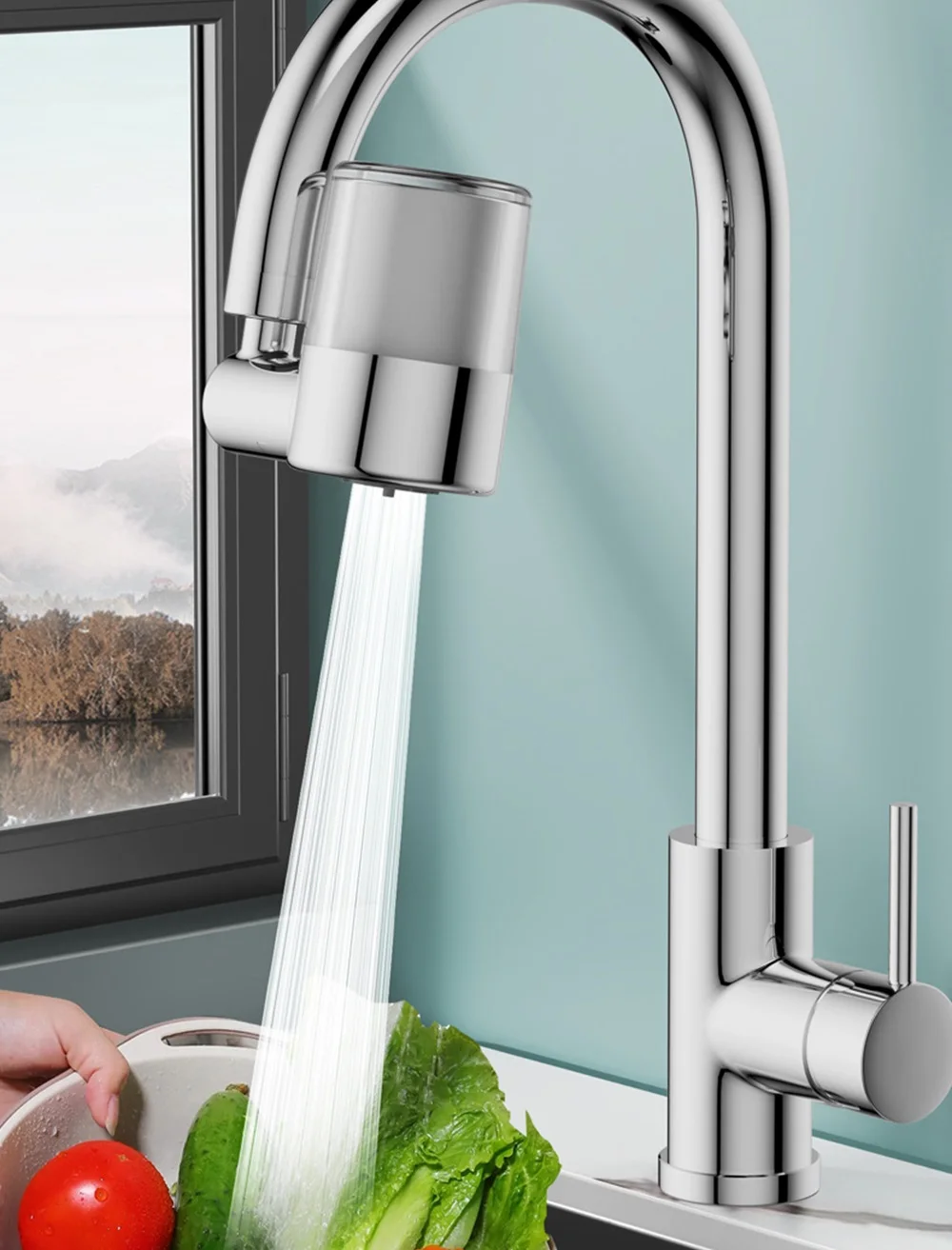 

Новый 1 шт., металлический удлинитель для крана с фильтром, вращающийся на 720 градусов распылитель, кухонный кран с защитой от брызг, усилитель для душа, водосберегающий кран, 2 режима