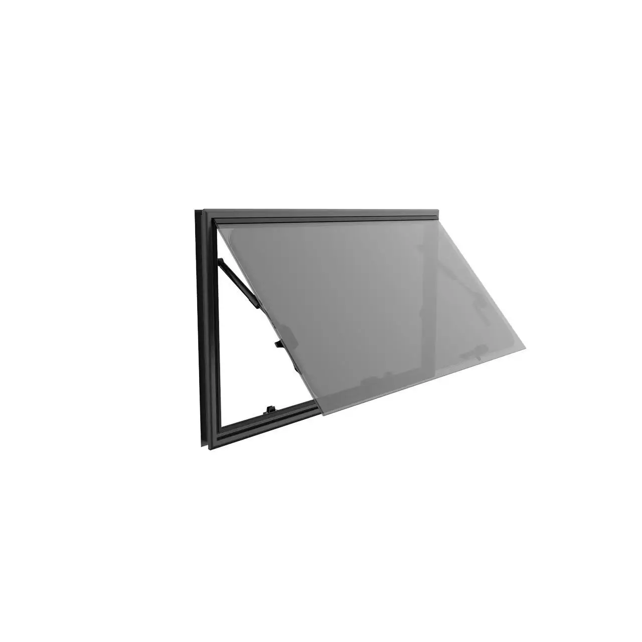 Car Window Aluminum Frame 1200x500mm Top Quality Acrylic Square Corner Camper Trailer Side Push Out Window Rv Caravan Window