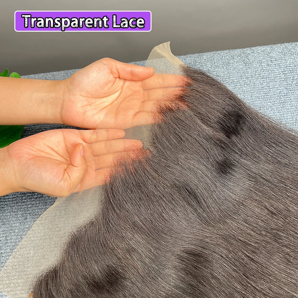 13x4 بوصة الدانتيل الشفاف أمامي عقدة ابيض منتفخة إغلاق الدانتيل # 1B لون طبيعي مستقيم 100% شعر بشري بكر خام